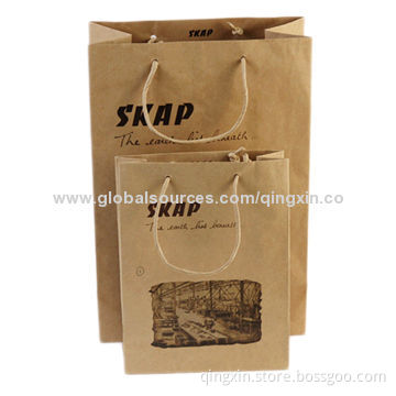Brown Craft Paper Bag with Twisted Handle, Suitable for Packing, Shopping and Gifts